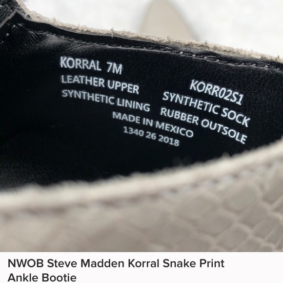 NWOB Steve Madden Korral Snake Print Bootie - Picture 5 of 5